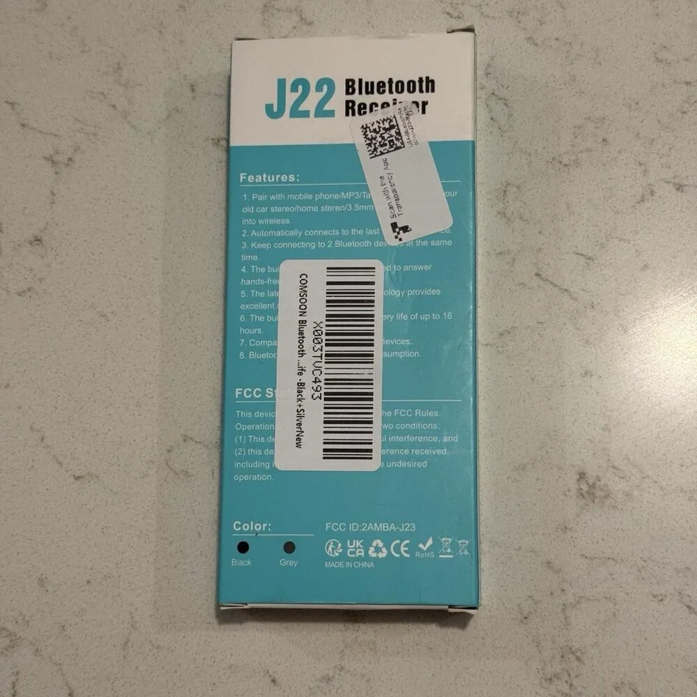 COMSOON Bluetooth Receiver for Car, Noise Cancelling 3.5mm AUX Bluetooth Car ...